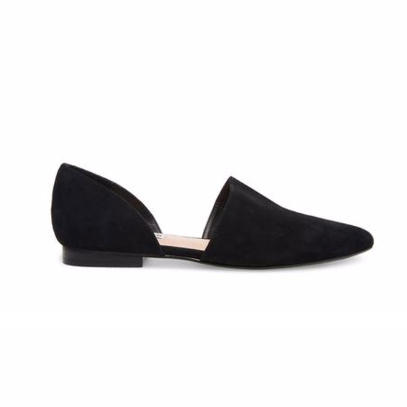 steve madden black suede flats